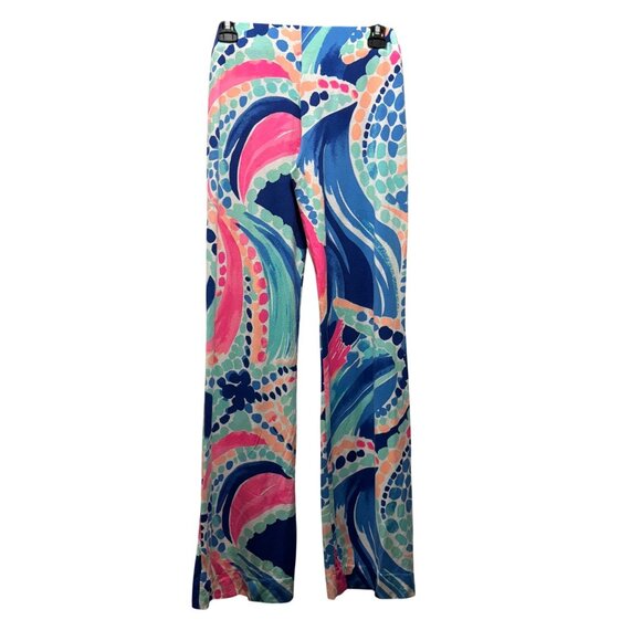 Lilly Pulitzer Georgia May Palazzo Pants Size XS Multi Ocean Jewels Print - Picture 2 of 7